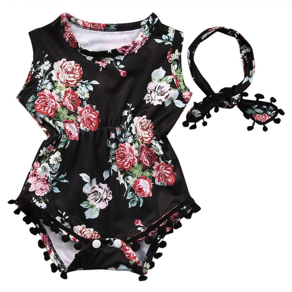 2pcs Floral Bodysuit