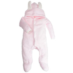 Baby Bear Coral Fleece Romper