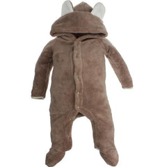 Baby Bear Coral Fleece Romper