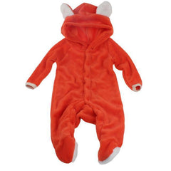 Baby Bear Coral Fleece Romper