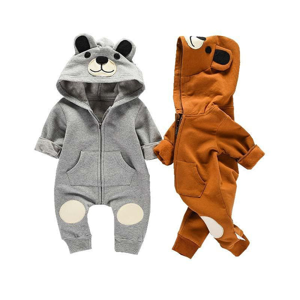 Beautiful Bear Hooded Jumpsuit