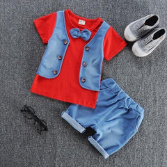 Cute Denim 2 piece clothing set