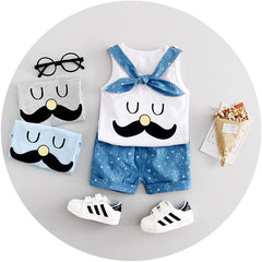 Funny Moustache 2 piece clothing set