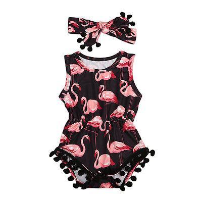 Flamingo 2pc jumpsuit