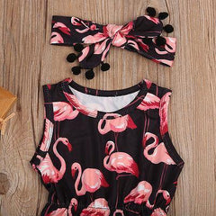 Flamingo 2pc jumpsuit