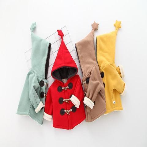 Adorable Hooded Star Trench Jacket