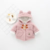 Bear Ear Hooded Velvet Fleece Jacket