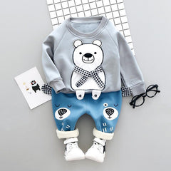 Cartoon Bear Top + Casual Pants