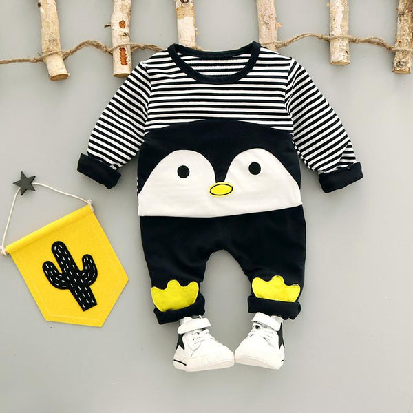 Adorable Striped Penguin long sleeve set