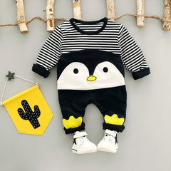 Adorable Striped Penguin long sleeve set