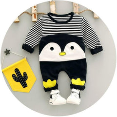 Adorable Striped Penguin long sleeve set