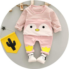 Adorable Striped Penguin long sleeve set