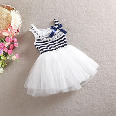 Adorable Tulle Dress With Striped Top