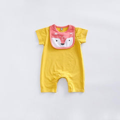 Adorable Jumpsuit with Fox Bib