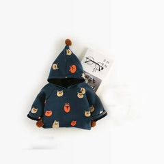 Cat Print Hooded Jacket