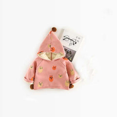 Cat Print Hooded Jacket