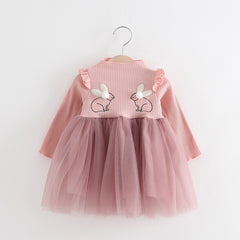 Two Smiling Rabbits Tutu Dress