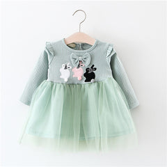 Three Cute Rabbit  Party Dress