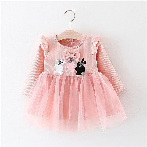 Three Cute Rabbit  Party Dress